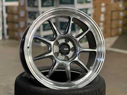 New 18X8.5 ET35 Konig Countergram Rim (4 wheel) Gloss Silver 5X114.3