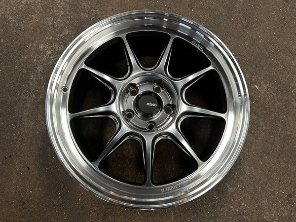 New 18X8.5 ET35 Konig Countergram Rim (4 wheel) Gloss Silver 5X114.3