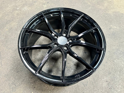New 20X8.5 ET40 Advanti Hybris Rim (4 wheel) Gloss Black 5X114.3