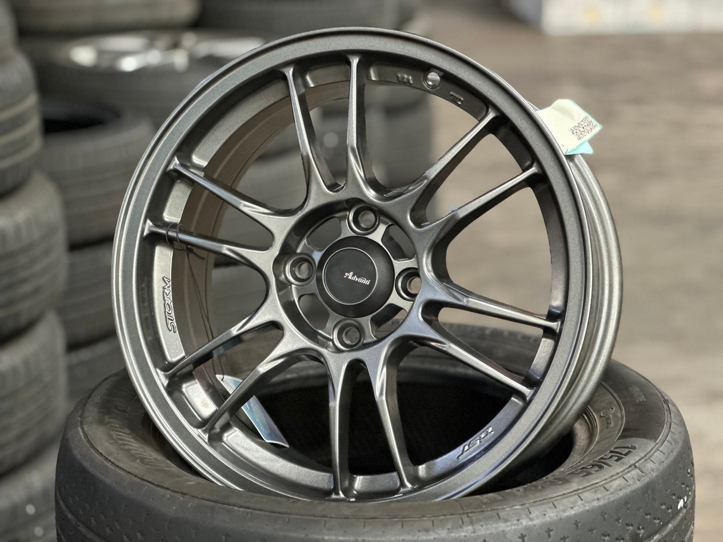 New 15X7 ET35 Advanti Storm S2 Rim (4 wheel) Matt Gunmetal 4X100