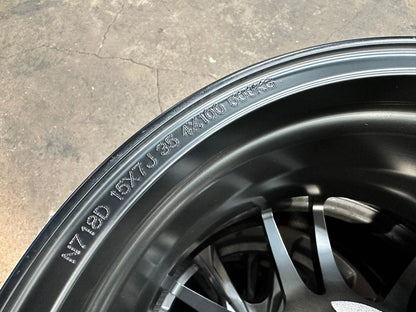 New 15X7 ET35 Advanti Storm S2 Rim (4 wheel) Matt Black 4X100
