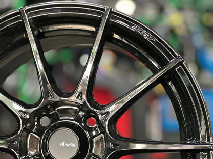 New 15X7 ET35 Advanti Storm S1 Rim (4 wheel) Gloss Black 4X100