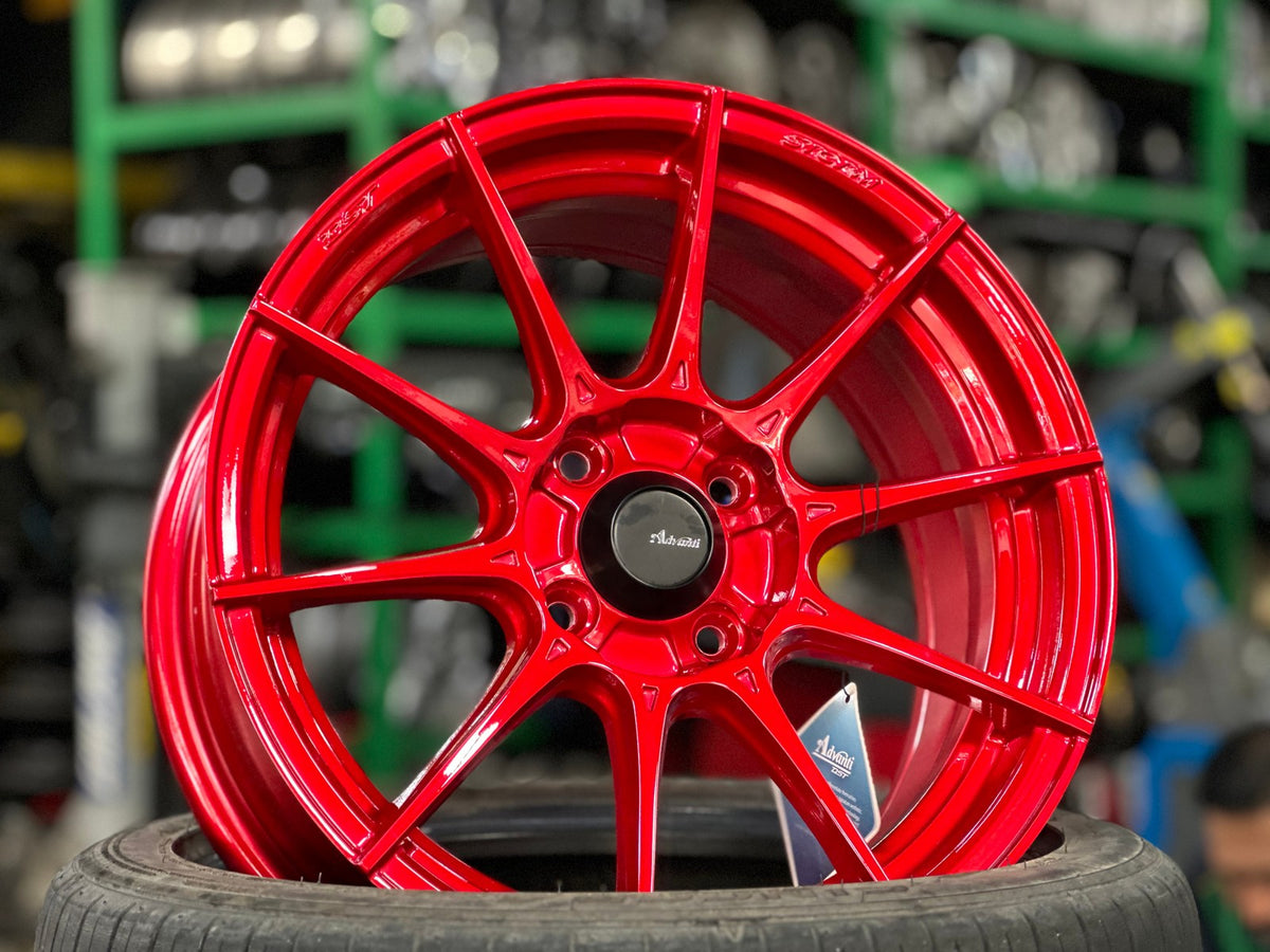 New 15X7 ET35 Advanti Storm S1 Rim (4 wheel) Gloss Red 4X100