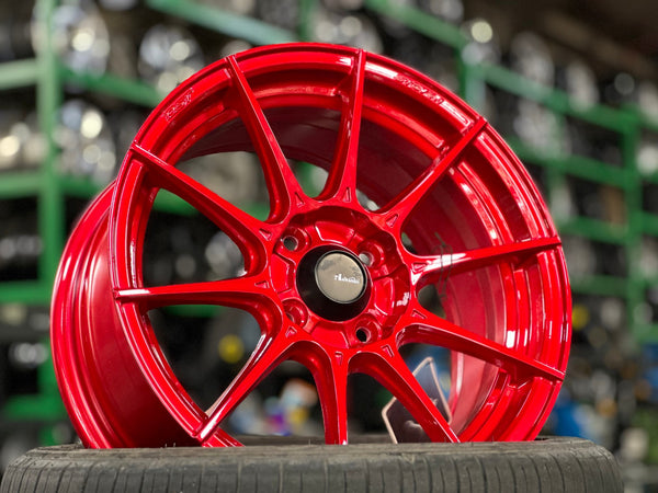 New 15X7 ET35 Advanti Storm S1 Rim (4 wheel) Gloss Red 4X100