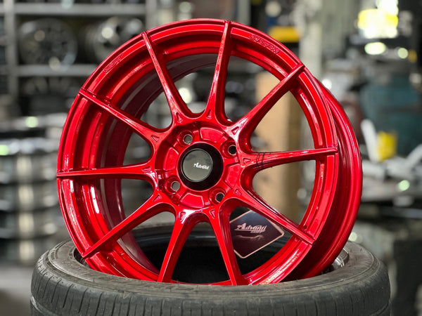 New 15X7 ET35 Advanti Storm S1 Rim (4 wheel) Gloss Red 4X100