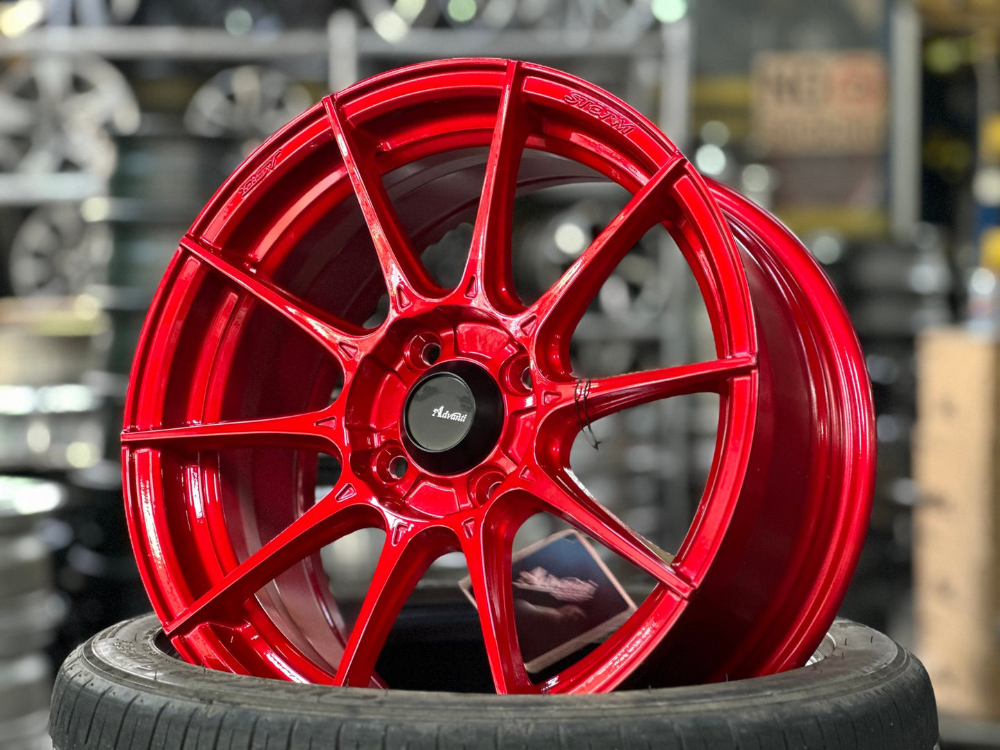 New 15X7 ET35 Advanti Storm S1 Rim (4 wheel) Gloss Red 4X100
