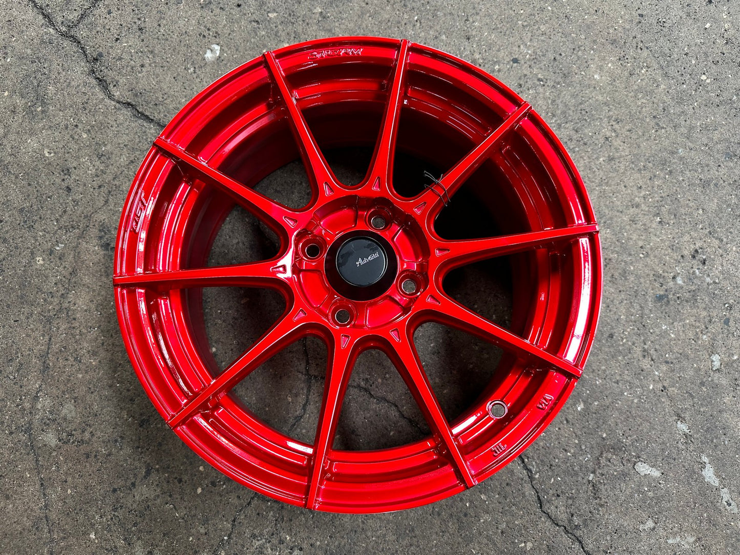 New 15X7 ET35 Advanti Storm S1 Rim (4 wheel) Gloss Red 4X100