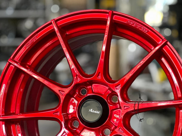 New 15X7 ET35 Advanti Storm S1 Rim (4 wheel) Gloss Red 4X100