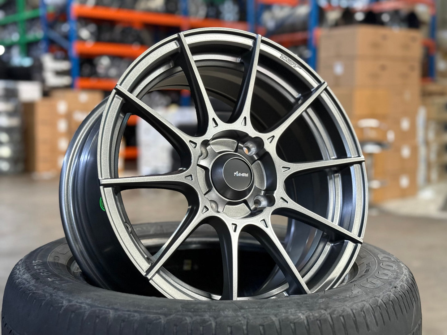 New 15X7 ET35 Advanti Storm S1 Rim (4 wheel) Matt Gunmetal 4X114.3