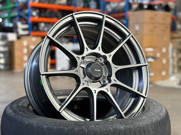 New 15X7 ET35 Advanti Storm S1 Rim (4 wheel) Matt Gunmetal 4X114.3