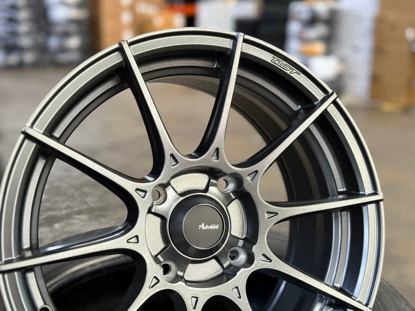 New 15X7 ET35 Advanti Storm S1 Rim (4 wheel) Matt Gunmetal 4X114.3