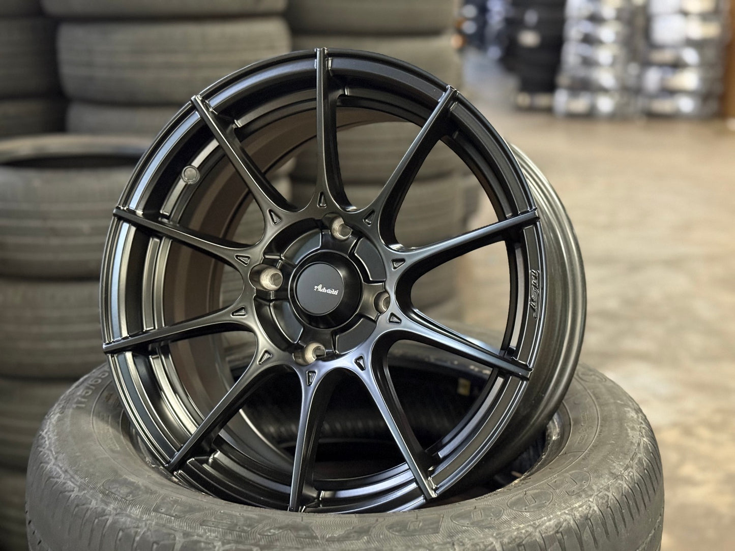 New 15X7 ET35 Advanti Storm S1 Rim (4 wheel) Matt Black 4X114.3
