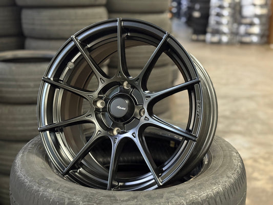New 15X7 ET35 Advanti Storm S1 Rim (4 wheel) Matt Black 4X114.3