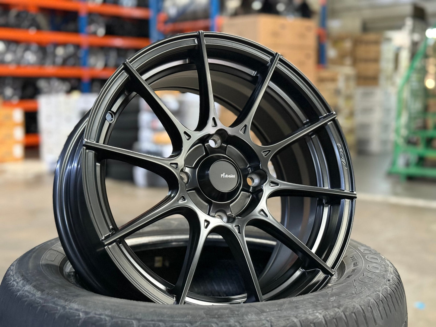 New 15X7 ET35 Advanti Storm S1 Rim (4 wheel) Matt Black 4X114.3