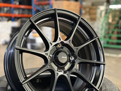 New 15X7 ET35 Advanti Storm S1 Rim (4 wheel) Matt Black 4X114.3