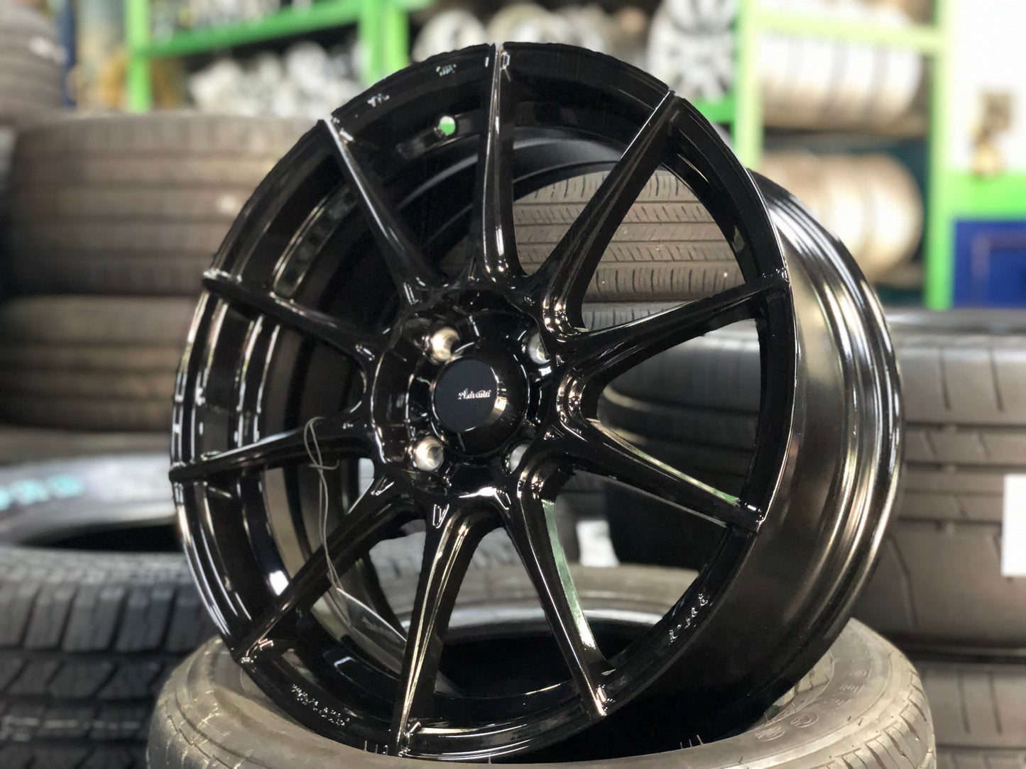 New 16X7 ET38 Advanti Storm S1 Rim (4 wheel) Gloss Black 4X100