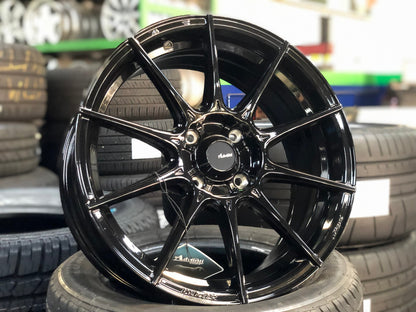 New 16X7 ET38 Advanti Storm S1 Rim (4 wheel) Gloss Black 4X100