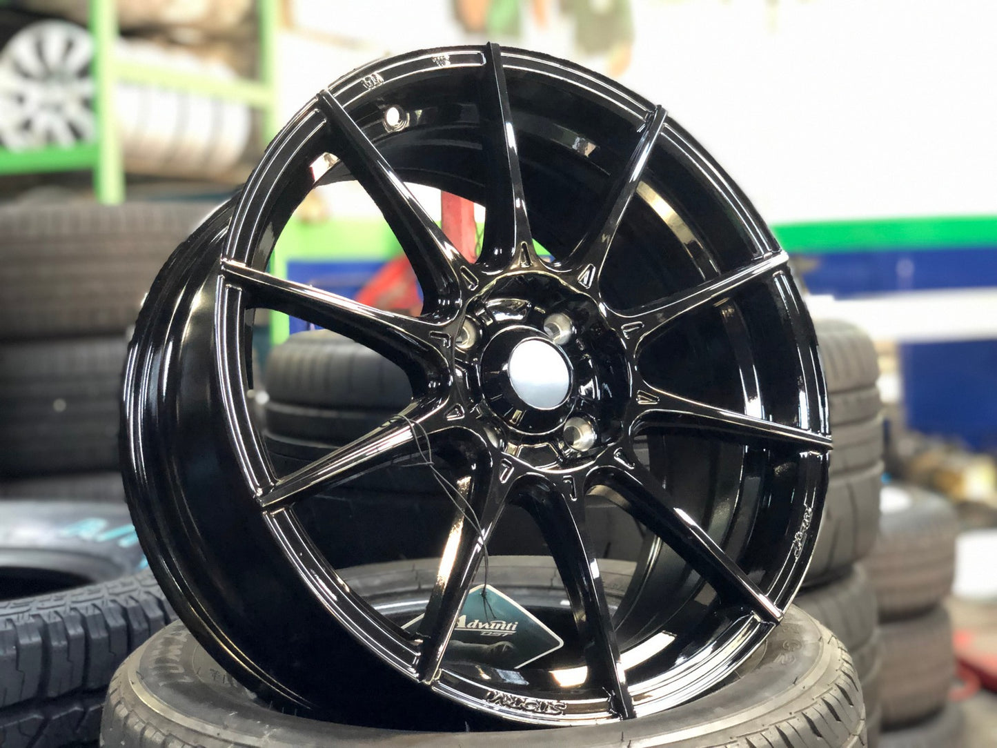 New 16X7 ET38 Advanti Storm S1 Rim (4 wheel) Gloss Black 4X100