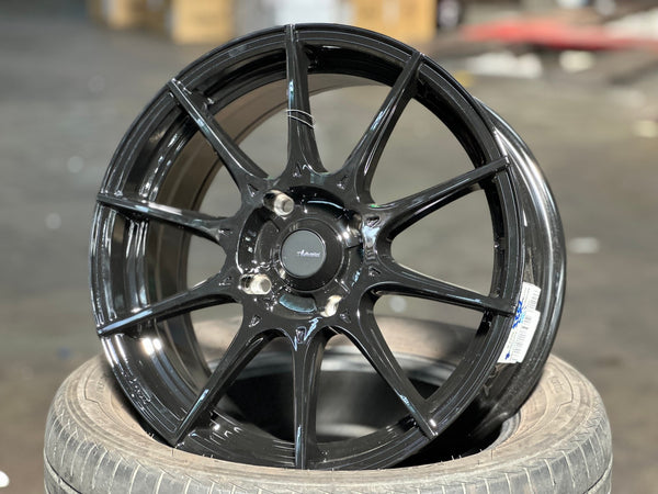 New 16X7 ET40 Advanti Storm S1 Rim (4 wheel) Gloss Black 4X114.3