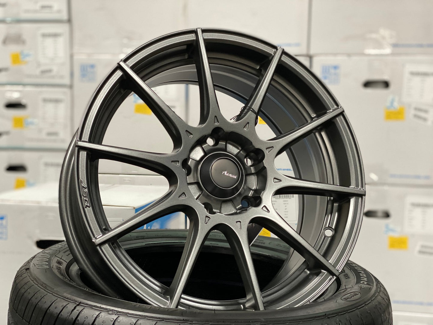 New 16X7 ET40 Advanti Storm S1 Rim (4 wheel) Matt Gunmetal 5X114.3