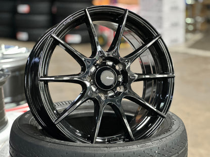 New 16X7 ET40 Advanti Storm S1 Rim (4 wheel) Gloss Black 5X114.3