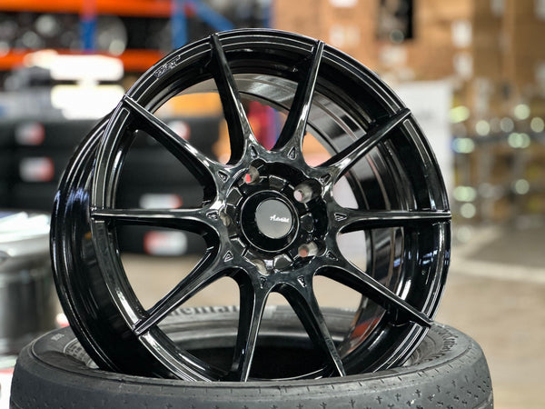 New 16X7 ET40 Advanti Storm S1 Rim (4 wheel) Gloss Black 5X114.3