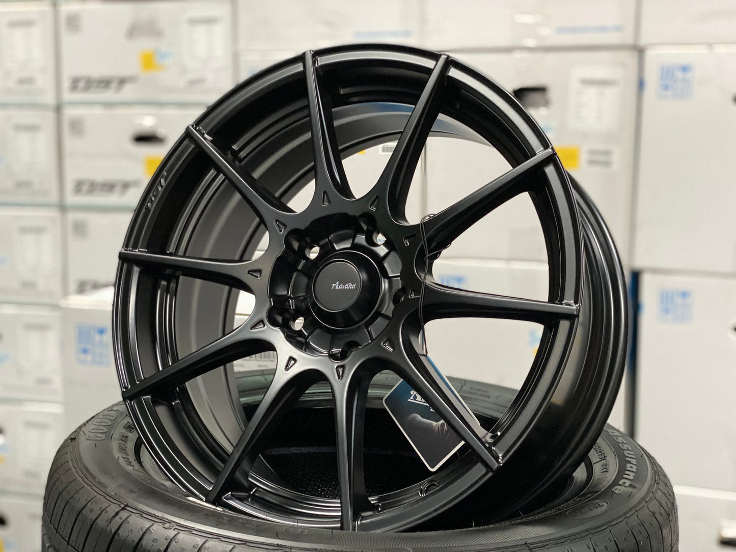 New 16X7 ET40 Advanti Storm S1 Rim (4 wheel) Matt Black 5X114.3
