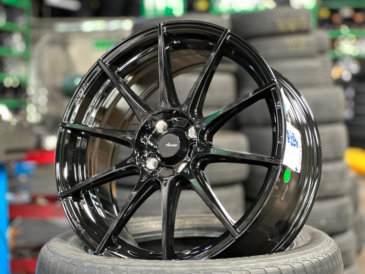 New 17X7 ET40 Advanti Storm S1 Rim (4 wheel) Gloss Black 4X100