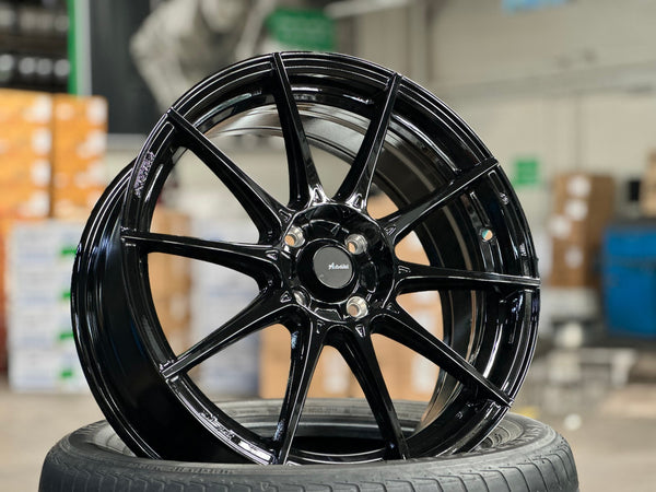 New 17X7 ET40 Advanti Storm S1 Rim (4 wheel) Gloss Black 4X100