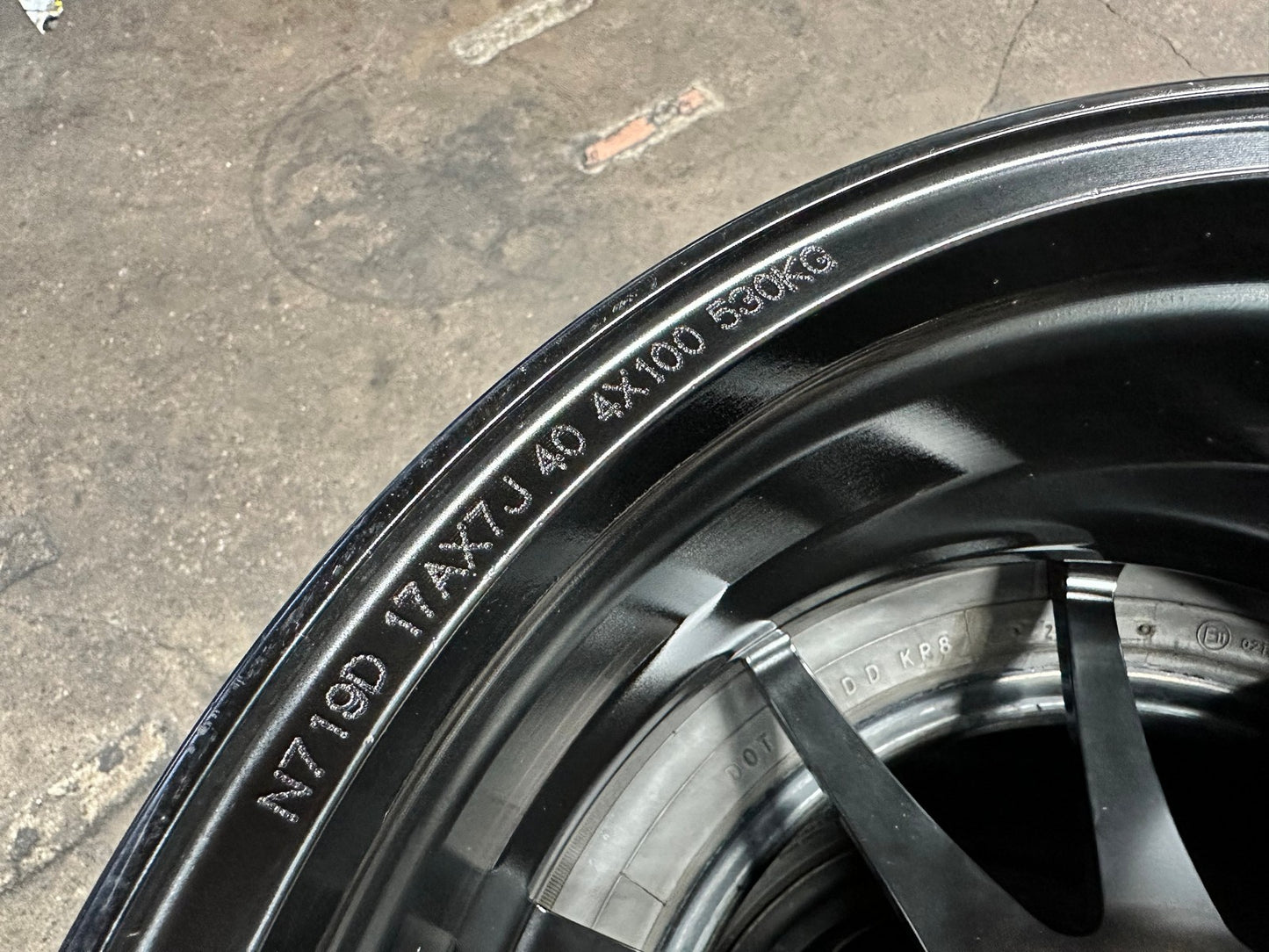 New 17X7 ET40 Advanti Storm S1 Rim (4 wheel) Gloss Black 4X100