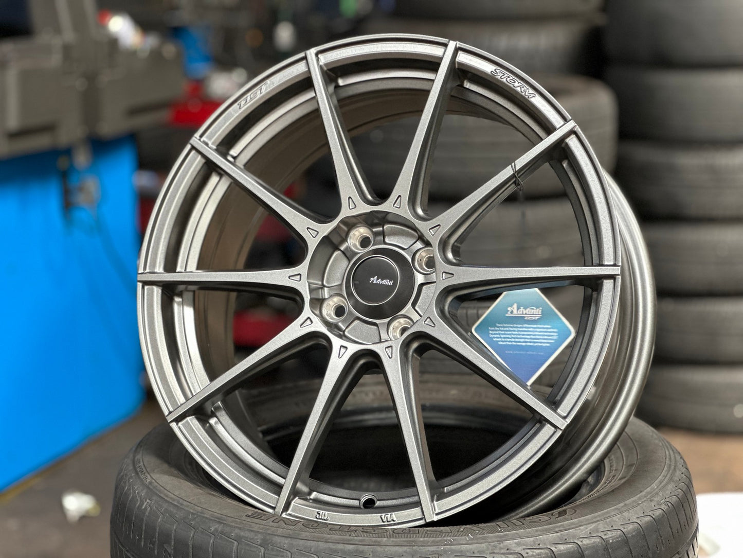 New 17X7 ET40 Advanti Storm S1 Rim (4 wheel) Matt Gunmetal 4X100