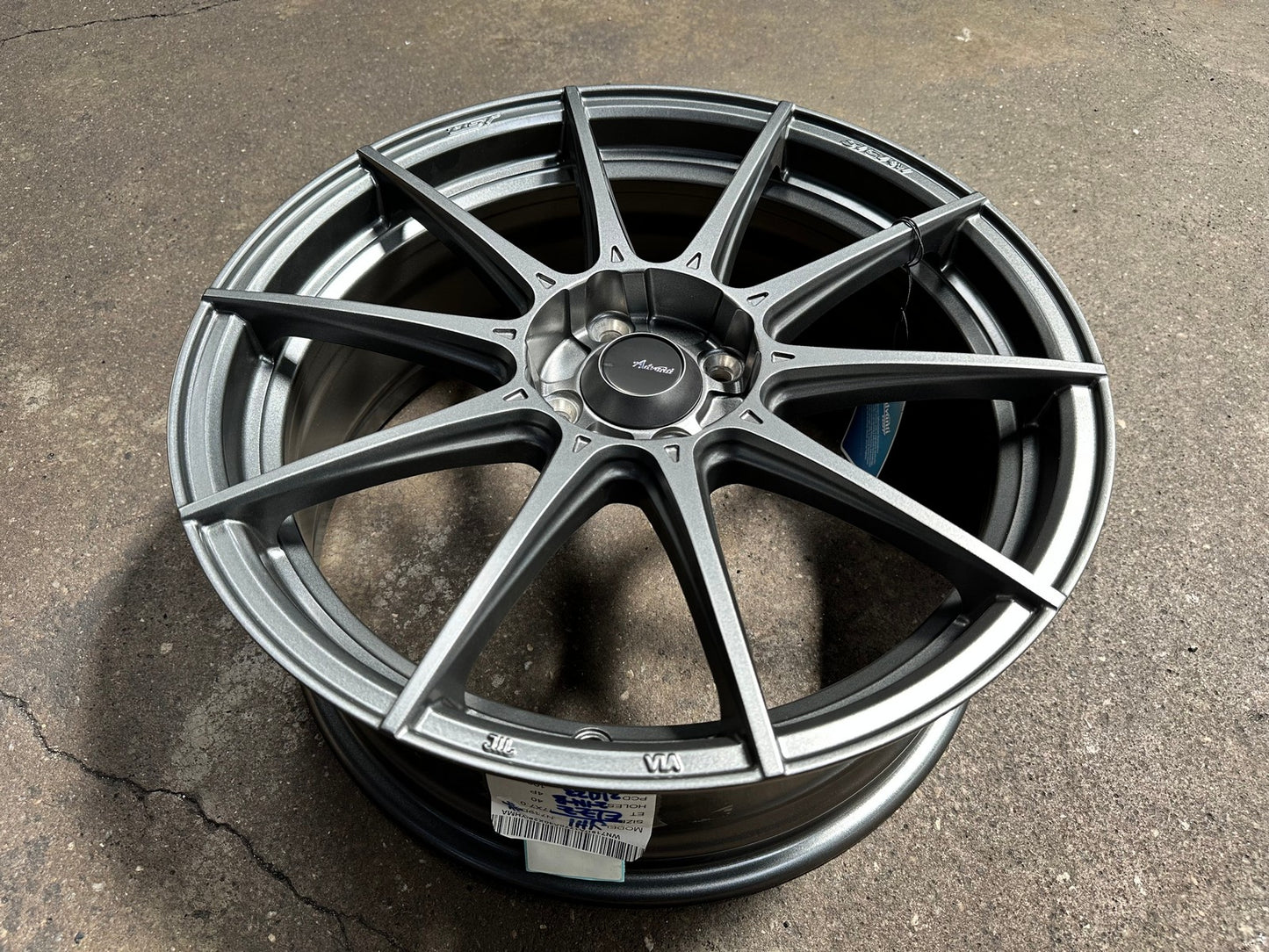 New 17X7 ET40 Advanti Storm S1 Rim (4 wheel) Matt Gunmetal 4X100