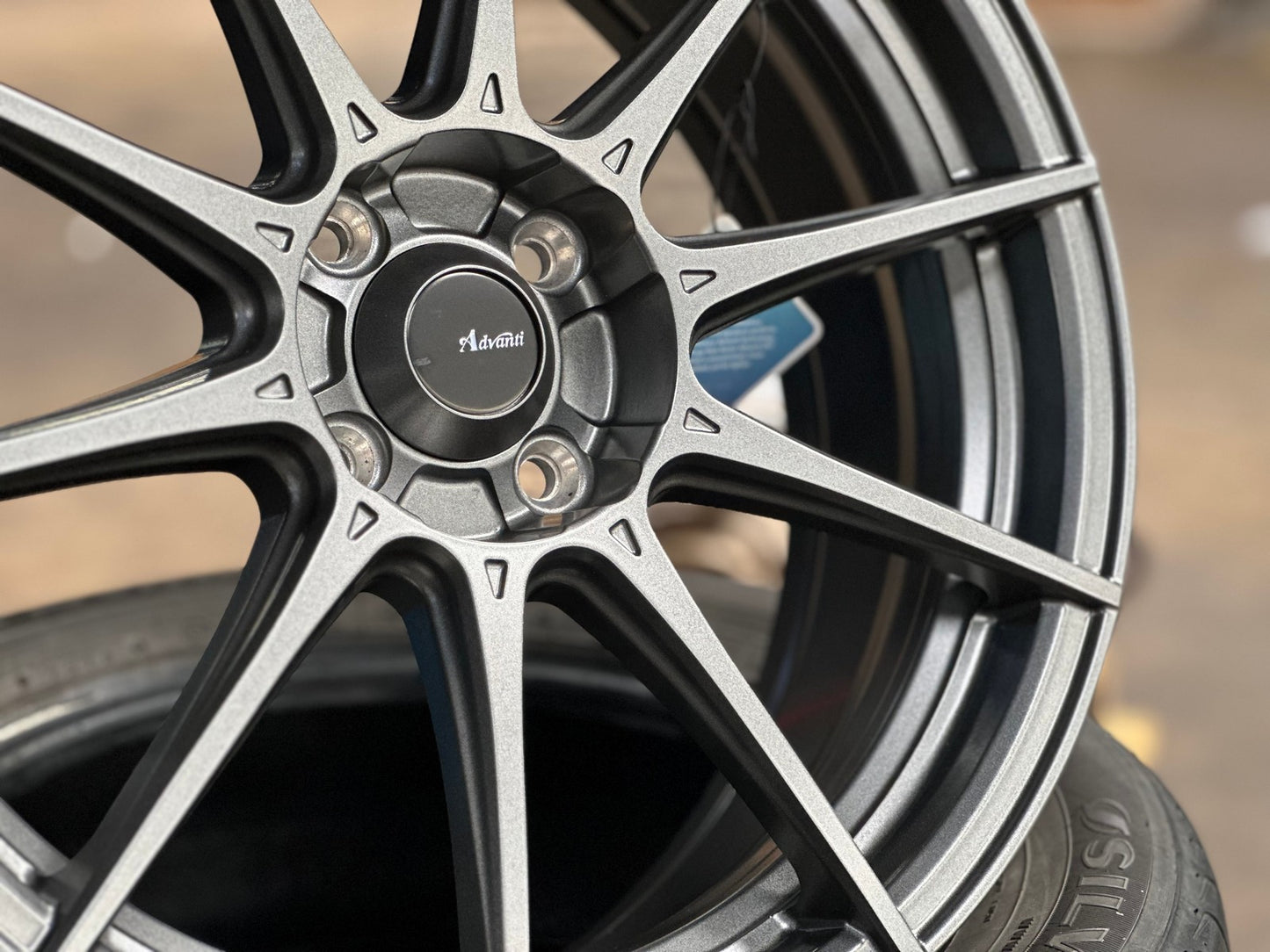 New 17X7 ET40 Advanti Storm S1 Rim (4 wheel) Matt Gunmetal 4X100