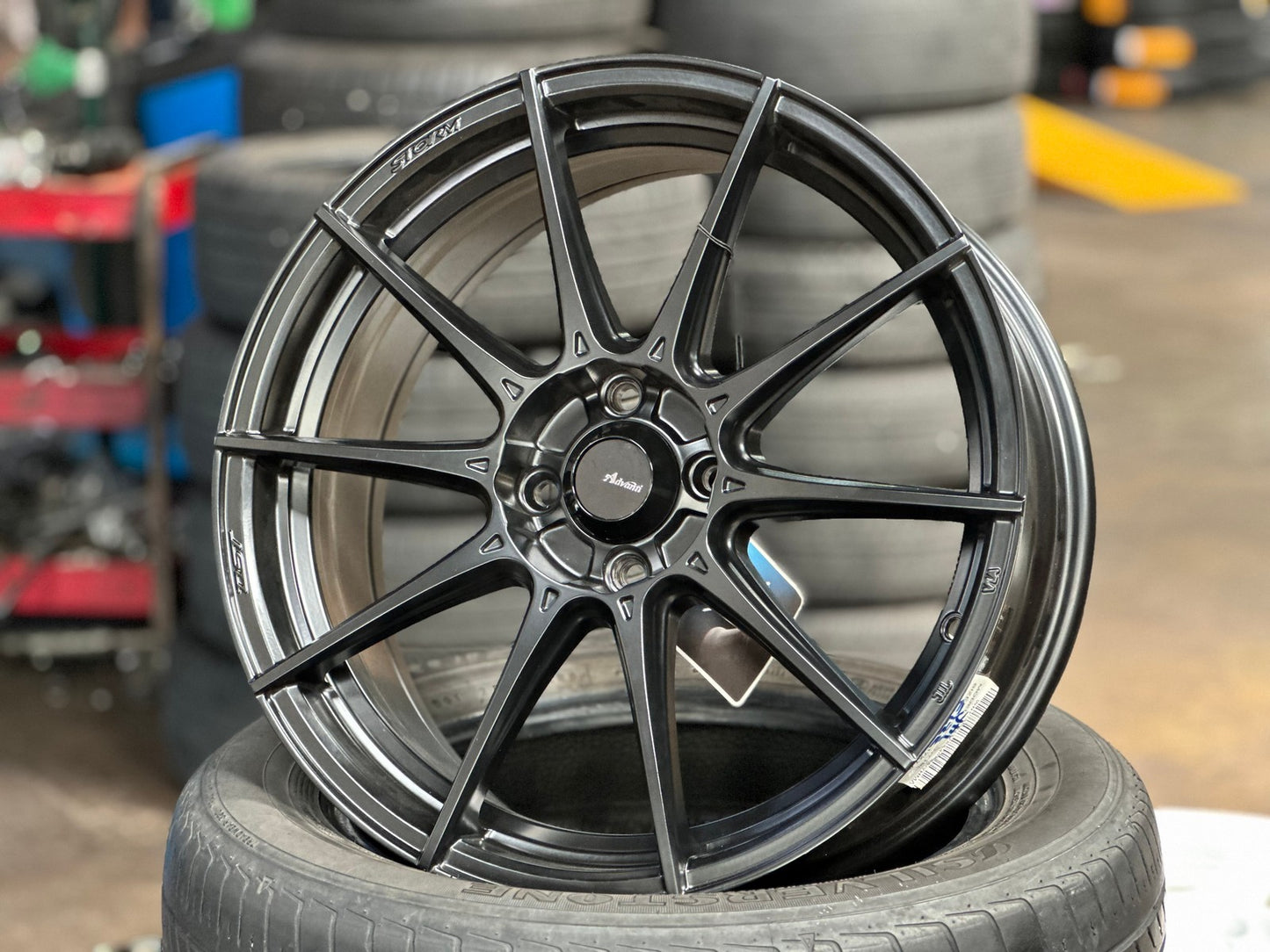 New 17X7 ET40 Advanti Storm S1 Rim (4 wheel) Matt Black 4X100