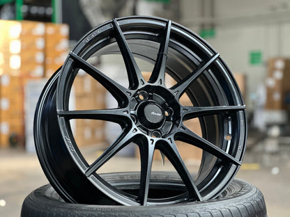 New 17X7 ET40 Advanti Storm S1 Rim (4 wheel) Matt Black 4X100