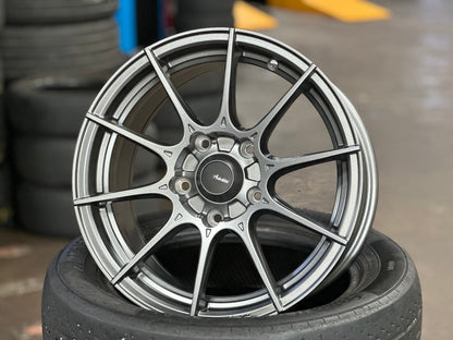 New 15X7.5 ET35 Advanti Storm S1 Rim (4 wheel) Matt Gunmetal 5X114.3