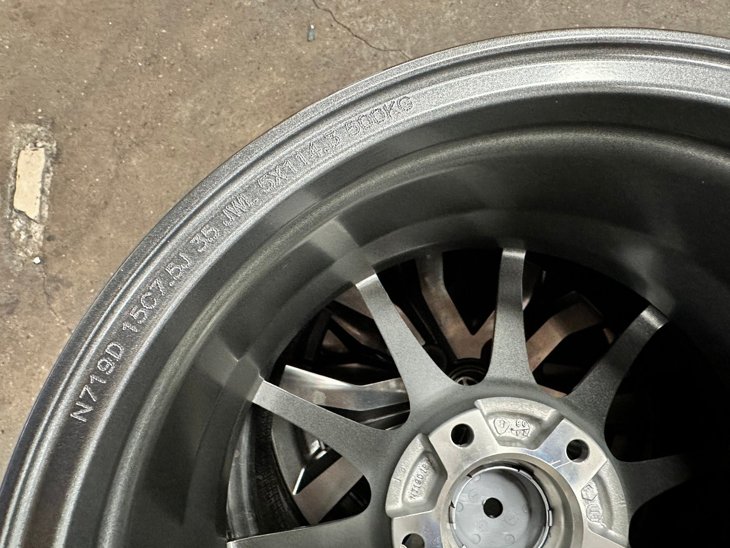 New 15X7.5 ET35 Advanti Storm S1 Rim (4 wheel) Matt Gunmetal 5X114.3