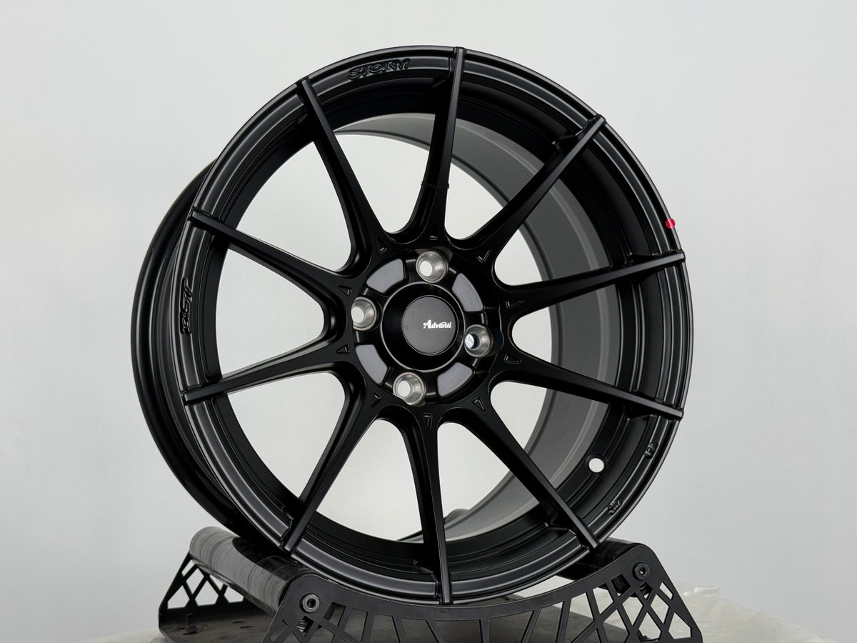 New 15X8 ET25 Advanti Storm S1 Rim (4 wheel) Matt Black 4X100