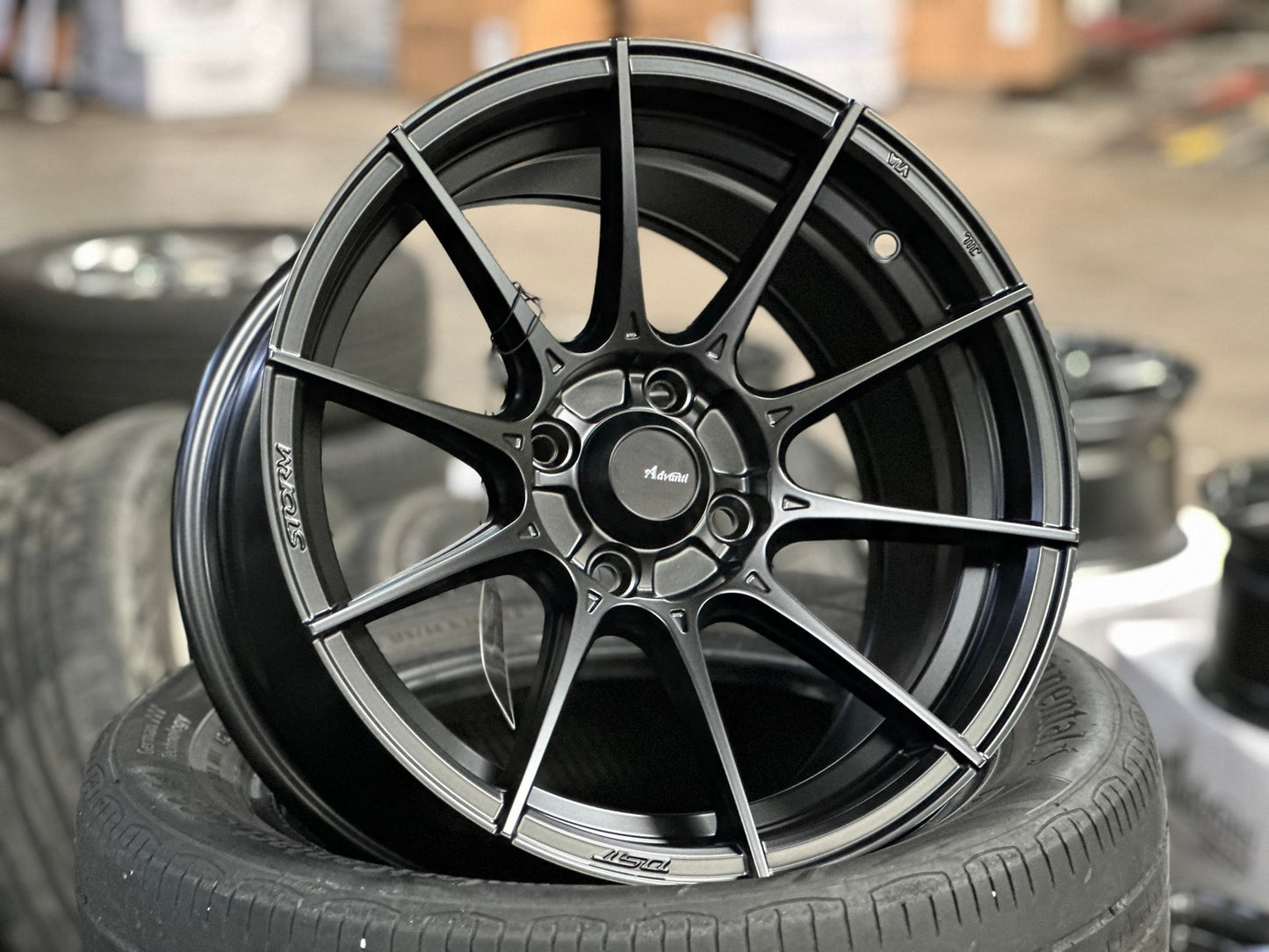 New 15X8 ET25 Advanti Storm S1 Rim (4 wheel) Matt Black 4X100