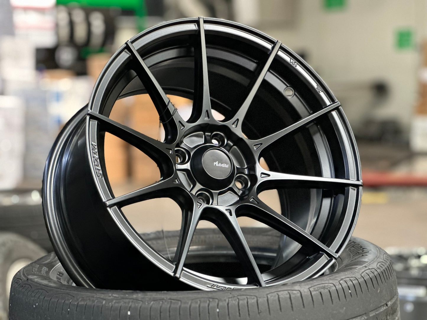 New 15X8 ET25 Advanti Storm S1 Rim (4 wheel) Matt Black 4X100