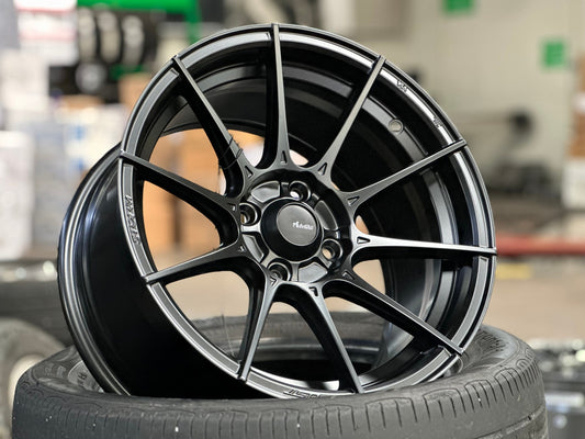 New 15X8 ET25 Advanti Storm S1 Rim (4 wheel) Matt Black 4X100