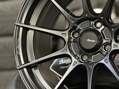 New 15X8 ET25 Advanti Storm S1 Rim (4 wheel) Matt Black 4X100