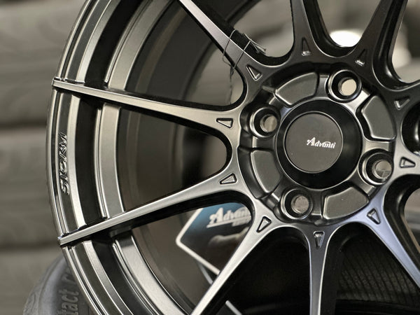 New 15X8 ET25 Advanti Storm S1 Rim (4 wheel) Matt Black 4X100