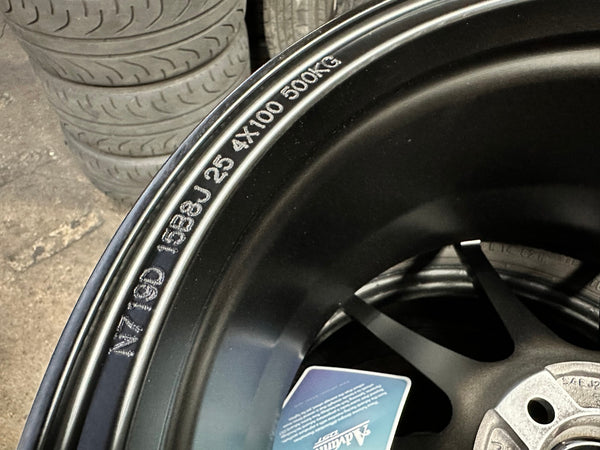 New 15X8 ET25 Advanti Storm S1 Rim (4 wheel) Matt Black 4X100