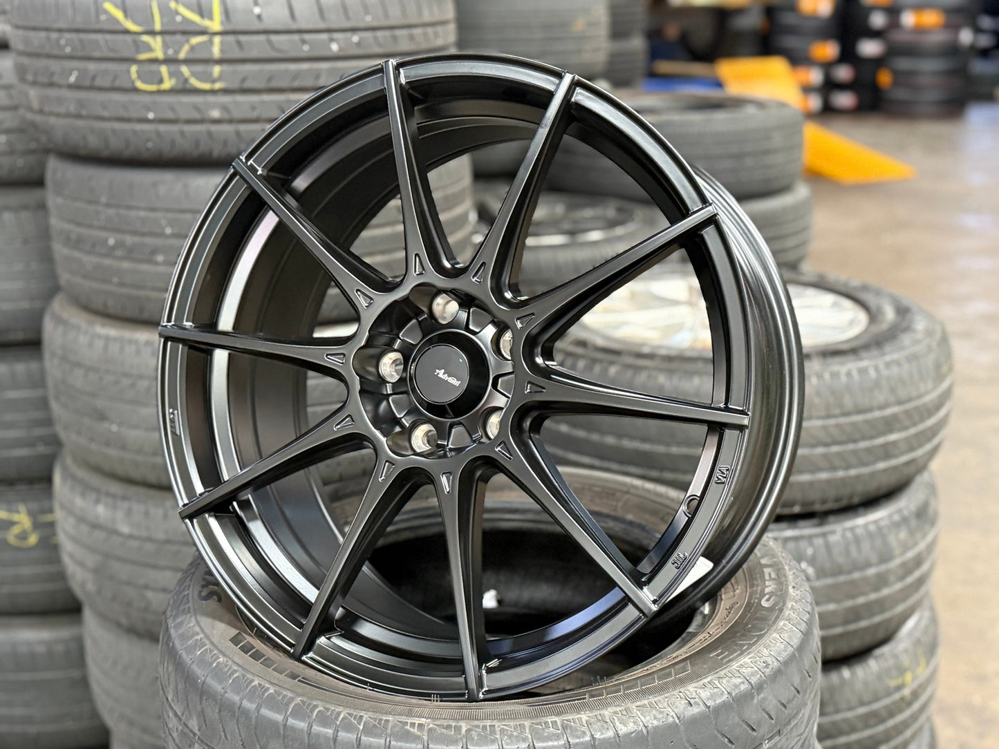 New 18X8 ET45 Advanti Storm S1 Rim (4 wheel) Matt Black 5X112
