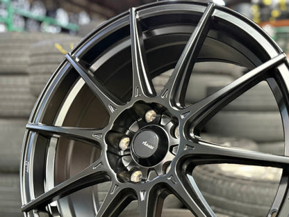 New 18X8 ET45 Advanti Storm S1 Rim (4 wheel) Matt Black 5X112