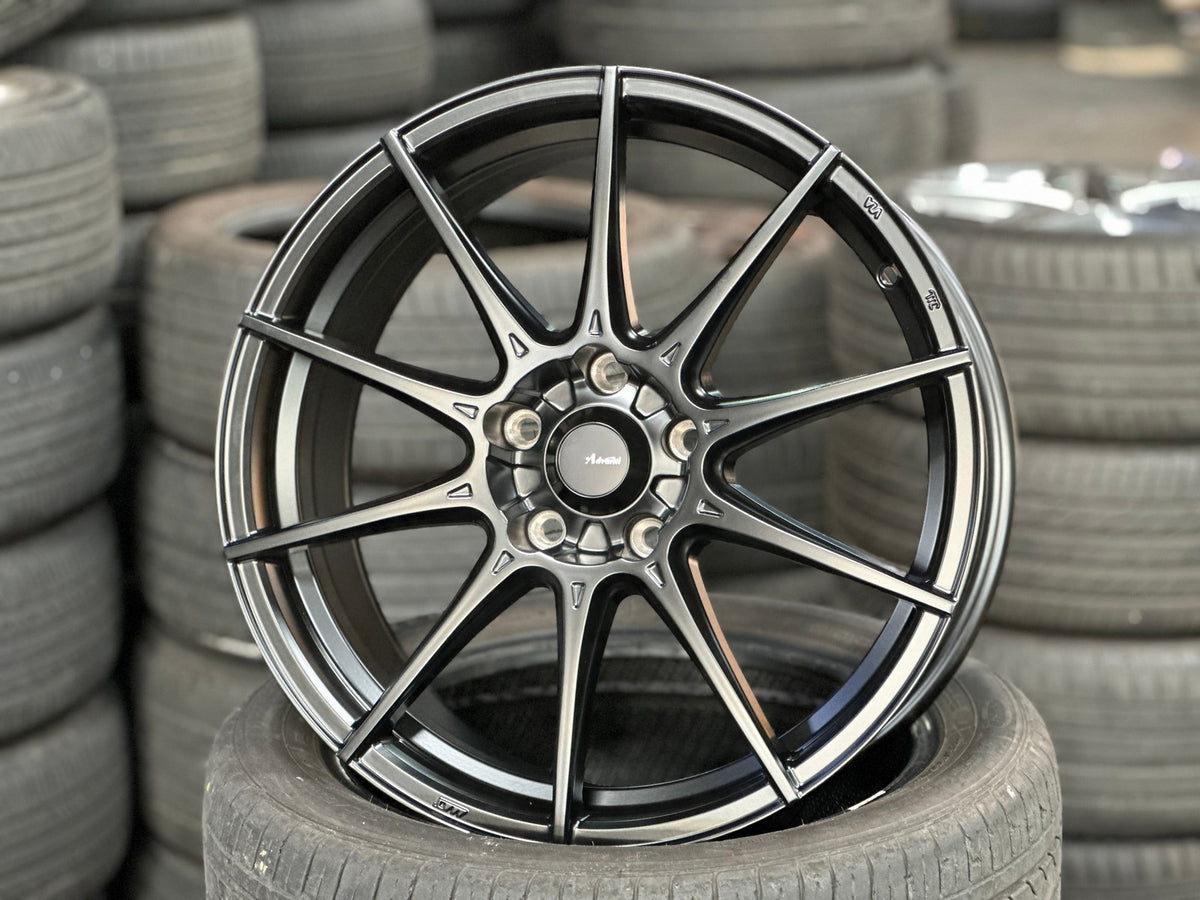 New 18X8 ET45 Advanti Storm S1 Rim (4 wheel) Matt Black 5X114.3