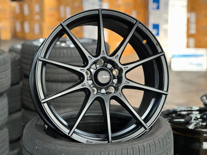 New 18X8 ET45 Advanti Storm S1 Rim (4 wheel) Matt Black 5X114.3