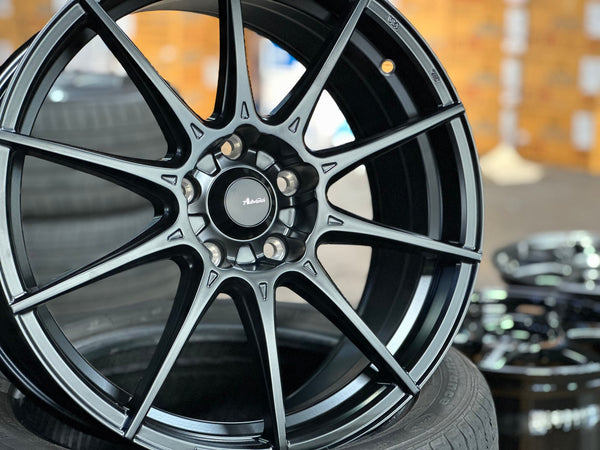 New 18X8 ET45 Advanti Storm S1 Rim (4 wheel) Matt Black 5X114.3