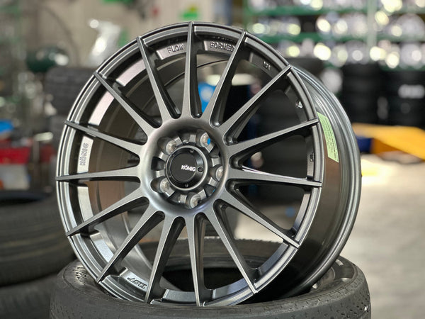 New 18X8 ET45 Konig Rennform Rim (4 wheel) Matt Gunmetal 5X112